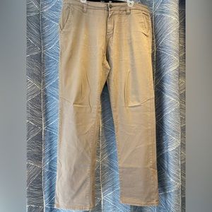 Men’s Slim Straight Tan Chino Pants